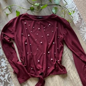 Burgundy long sleeve